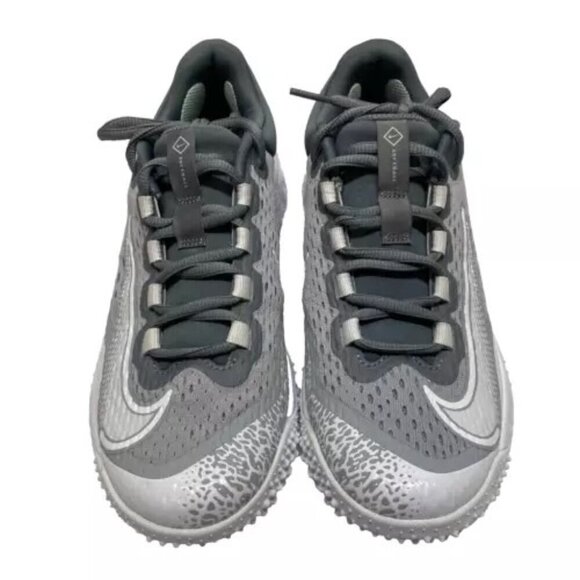 Nike Alpha Huarache Elite 4 Softball Turf Shoes Women's Size 7 Gray White EUC - Picture 1 of 15